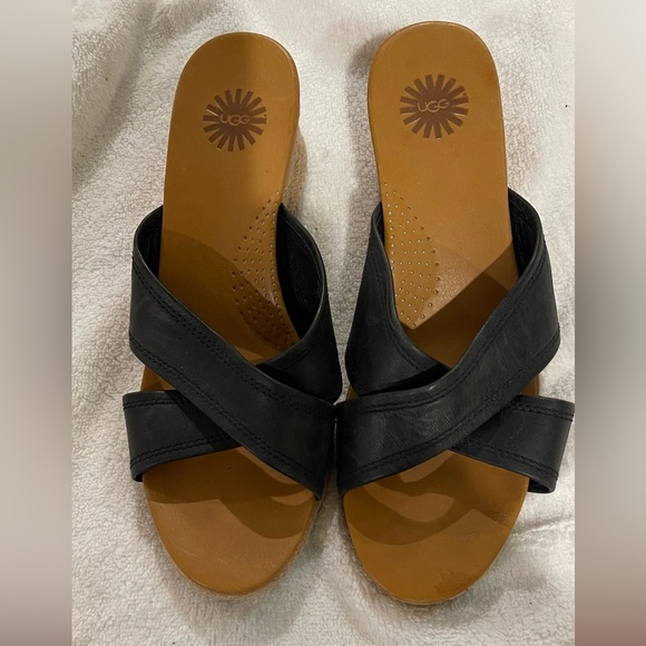 UGG Black Women's Slip In Sandals - Picture 1 of 8